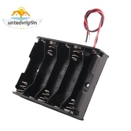 [untedvrip9n]5 x 1.5V AA Battery Slot Holder Case Box Wire Black