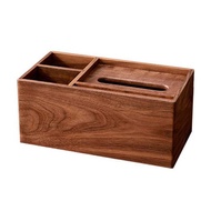 【Ms. box 箱子小姐】北美FAS黑胡桃實木衛生紙盒(遙控器收納