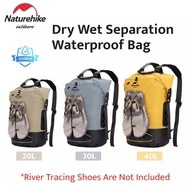 Naturehike 20L/30L/40LTPU Waterproof Backpack Ultralight Outdoor Camping Dry Wet Separation IPX6Wate