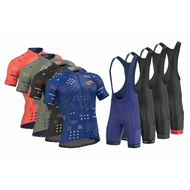 FDX Team Cycling Jersey And Bib Short Bicycle Jersey Cycling Strap Shorts Tops, Breathable Short Sle