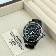 CHANEL -  黑色J12陶瓷點鑽╻33mm╻石英錶