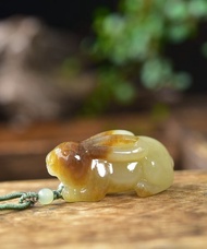 秒殺價 天然和田玉藕粉如意吊墜