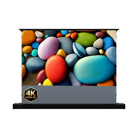72-150 inch Motorized Floor Rising ALR Projector Screen Home Theater Black Crystal Screen for 4K/8K 