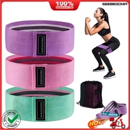 SBG_3Pcs Resistance Band Men Women Glutes Hip Building Booty Band Yoga Workout Legs Thighs Elastic E