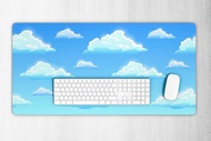 Cute Clouds Desk Mat, Sky Desk Mat, Large Desk Mat, Anime Mouse Pad, Mouse Pad Cute, Blue Mouse Pad, Anime Desk Mat, Desk Mat Cute