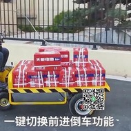 定制            電動平板搬運車倒騎驢手推車拉貨車載重王三輪工