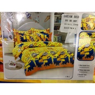 Minions Bedsheet 3in1 54x75 Double 1 Bedsheet 2 Pillowcase