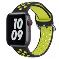 ใช้ได้สายนาฬิกา Apple Iwatch7กีฬาซิลิโคน/6/5/4/3สายรัด Applewatch ผู้ชายและผู้หญิงแบบใหม่หัวเข็มแบบหัวเข็มขัดแบบสากลอุปกรณ์เสริมความโดดเด่น38/40/41/42/45/44/49มม.