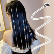 [Cutewomen2020] Fashion Elegant Rhinestone Tassel Long Chain Flashing Diamond Chain Seamless Hairpin