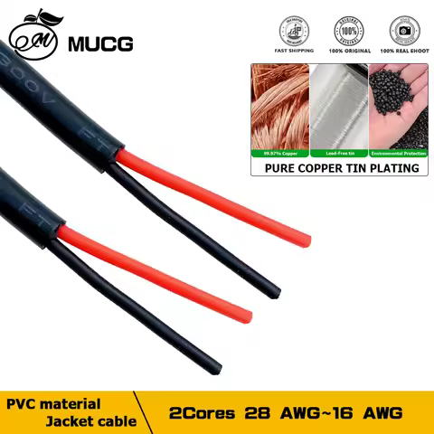 2C 28 26 24 22 20 18 16 AWG UL2464 Sheath Wire Jacket Cable Copper Signal Cable Soft Electronic Audi