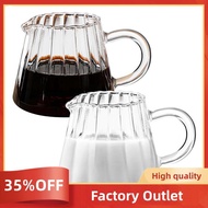 2 Pcs Glass Pitcher, Wave Shaped Glass Creamer Pitcher, Glass Tea Pitcher, Coffee Milk Creamer Pitch