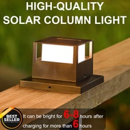 [Uehomeie]โพสต์พลังงานแสงอาทิตย์โพสต์ไฟ IP54 กันน้ำคอลัมน์กลางแจ้งโคมไฟเกตรั้วลาน
