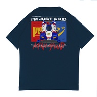 [Cod] Men's Tshirt Milk Silk T-Shirt Tamiya I'm Just A Kid Navy| 90S Generation Men's T-Shirt Blue D