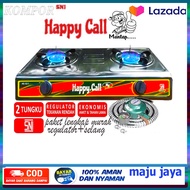 Kompor Gas 2 Tungku Teflon Happy Call Me HC-12T SNI -BONUS REGULATOR&METER/HARGA PROMO/GRATIS ONGKIR