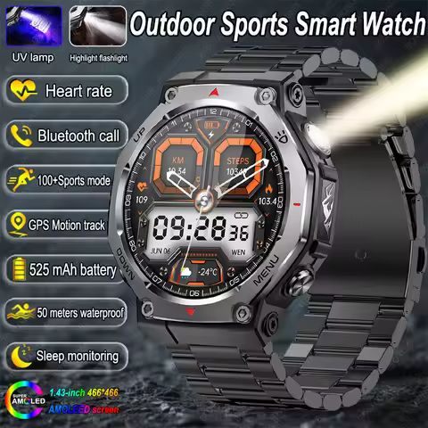 New Military T-Rex 3 Ultra Smart Watch Men AMOLED 5 ATM Waterproof GPS Sports Motion Track Heart Rat