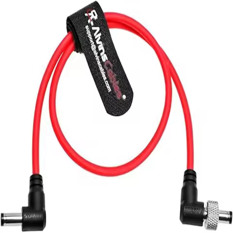 Alvin's Cables Locking DC to DC Cable for Atomos Ninja V Shogun, 5.5 2.1 Locking DC Right Angle Ultr