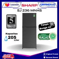 Lemari Es Sharp SJ 236 MNHS 2 Pintu, Kapasitas 205 Liter, Garansi Resmi - Grandivo