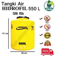 Tandon Air / Toren Air / Tangki Air Murah HIDROFIL 500 Liter Anti Lumut