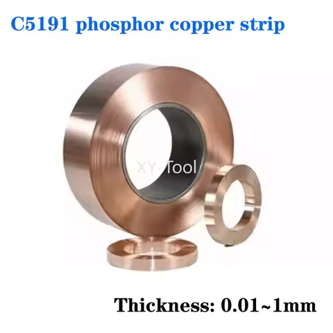 2 Meter C5191 Phosphorous Copper Strip Tin Phosphor Bronze Belt Spring Elastic Copper Tape Foil Shee