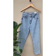 Mom jeans Slant Pockets Tapered Jeans, Straight Legs Non-Stretch Casual Mom Jeans, Women's Denim Jea