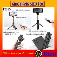 Tripod Photography Stick with Led Light, 2 light modes F210S - With Remote control, Selfie stick any