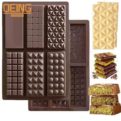Chocolate Bar Molds Silicone Bars Break Apart Wax Melt Mould Easy Release Rectangle Durable for Prot