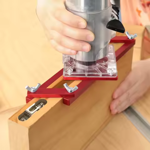 2 in 1 Center Invisible Fastener Slotting Bracket, Woodworking Grooving for Cabinet Furniture Instal