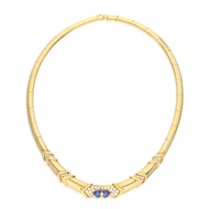 Chaumet Gold, Sapphire and Diamond Collar Necklace