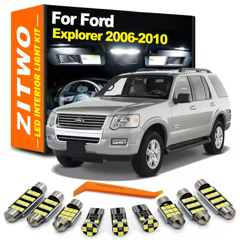 ZITWO 13Pcs For Ford Explorer 2006 2007 2008 2009 2010 LED Interior Dome Reading Map Luggage Light K