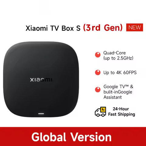 Global Version Xiaomi TV Box S 3rd Gen 4K Ultra HD 2G 32G WiFi BT5.2 Google TV Cast Netflix Smart TV