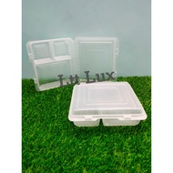STP CA253C PP Lunch Box 3 Compartment (50pcs±) / Disposable PP Lunch Box / Kotak Nasi