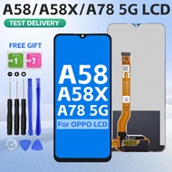 Original LCD For OPPO A58 4G / A58X CPH2577 / A78 5G Display Touch Screen Digitizer