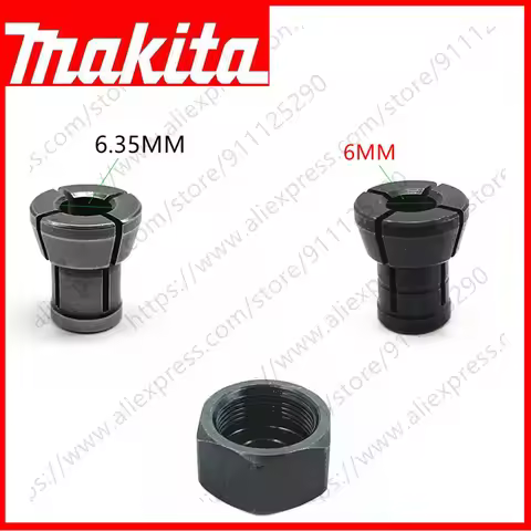 6mm 6.35mm Collet Cone for MAKITA RP0900 RT0700 RT0700C RT0700CX3 RP2301FCXK RT0700CX2 3621 3621A 36