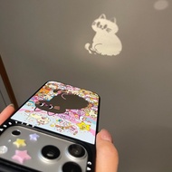 Fortune Cat Phone Case Suitable for Apple 17promax Magnetic Protective Case Cute Mirror Dopamine Sho