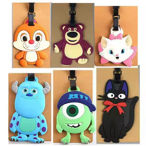 Lovely Disney Marie Cat Travel Accessories Luggage Tag Silica Gel Suitcase ID Addres Holder Baggage 