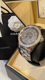 絕版 Chanel J12 H2566 watch  鑲鑽手錶 38mm 炭黑色