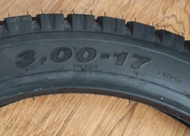 RUDDER MOTORCYCLE TIRE 300X17 BANANA TYPE 8PLY