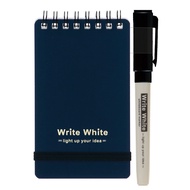 日本 Gakken Write White白板便條紙本/ 附白板筆/ 深藍