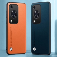 For Huawei Nova Y72 Y72s Y63 Fashion Luxury PU Soft Leather Back Cover Shockproof Case