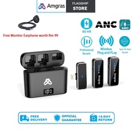 Amgras SoundMeta Ⅲ ANC Microphone wireless Lapel Lavalier for Sing YouTube Facebook Live Stream Vlog