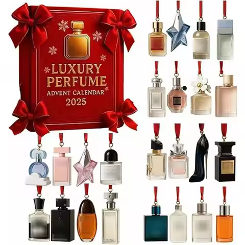 2D Flat-Luxury Perfume Advent Calendar 24-Day Perfume Display Gift Set Decor UK