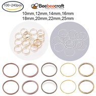 Beebeecraft 100~240pcs 10~25mm Round Open Back Bezel Charms Pendants Hollow Frame Pendant for Resin Earring Bracelet Pendant