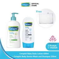 Cetaphil Baby Daily Lotion 400ml+Cetaphil Baby Gentle Wash and Shampoo 230ml