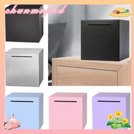 CHANMVPHD Money Box, Desktop Ornament Square Coin Money Saving Box, Portable Stainless Steel Multico