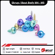 Titanium Body Bolts Yamaha Filter/ Titanium Screw Body Bolts Coarse Thread Grade 5 Titanium Material