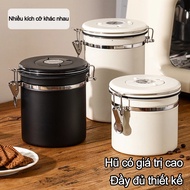 Sealed Coffee Bean Container Food Container Coffee Pot Sealed Box 304 Stainless Steel - Nguyen Phat 