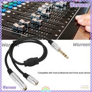 WARREEN 1 Split in 2 Sound Cable, 0.5m / 1.6ft Plug and Play 6.35mm Male to 6.35mm 3.5mm Female, Dur