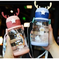 600ML Water Bottle Kids Cartoon BPA Free Drinking Bottle