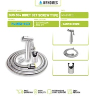 SUS 304 Stainless Bidet Spray Complete Set Screw Type Bathroom Toilet Sprayer WF Homes NS-BS3212