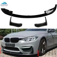 BONINGYU | ลิ้นหน้ารถสไตล์ MP คาร์บอนสีดำเงาสำหรับ BMW F30 M3 ปี 2013-2019